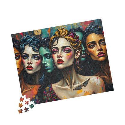 Artistic Women Puzzle, Colorful Puzzle for Gothic Art Lovers, Creative Gift for Friends and Family, Relaxing Activity, Solo Fun Brain Teaser Puzzle The Puzzle Chest