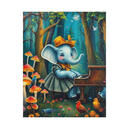 Whimsical Elephant Puzzle - 110, 252, 520, 1014-piece, Puzzle for Adults, Family Fun Activity, Birthday Gift Idea for Animal Lover 252 pcs (Vertical) Puzzle The Puzzle Chest