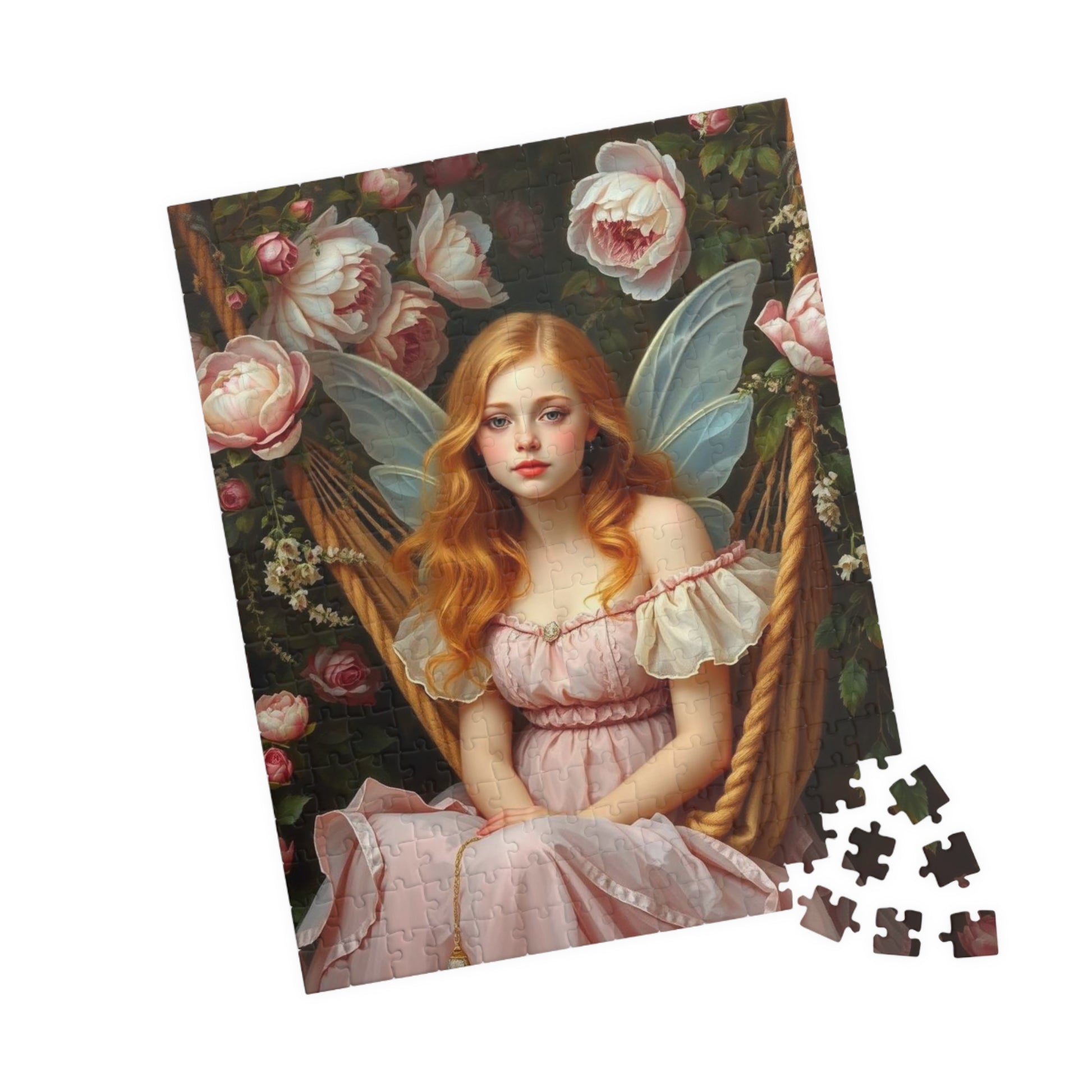Hammock in Bloom Fairy-Themed Jigsaw Puzzle, Enchanting Artwork Game, Fantasy Gift for Puzzle Lover, Fun Family Solo Activity, Brain Teaser Puzzle The Puzzle Chest
