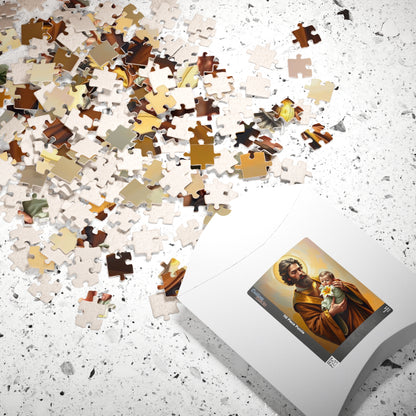 Puzzle, Saint Joseph Religious Artwork Jigsaw, 110 252 520 1014 Piece Game, Meditation Hobby Gift for Catholics Spiritual Home Entertainment Puzzle The Puzzle Chest