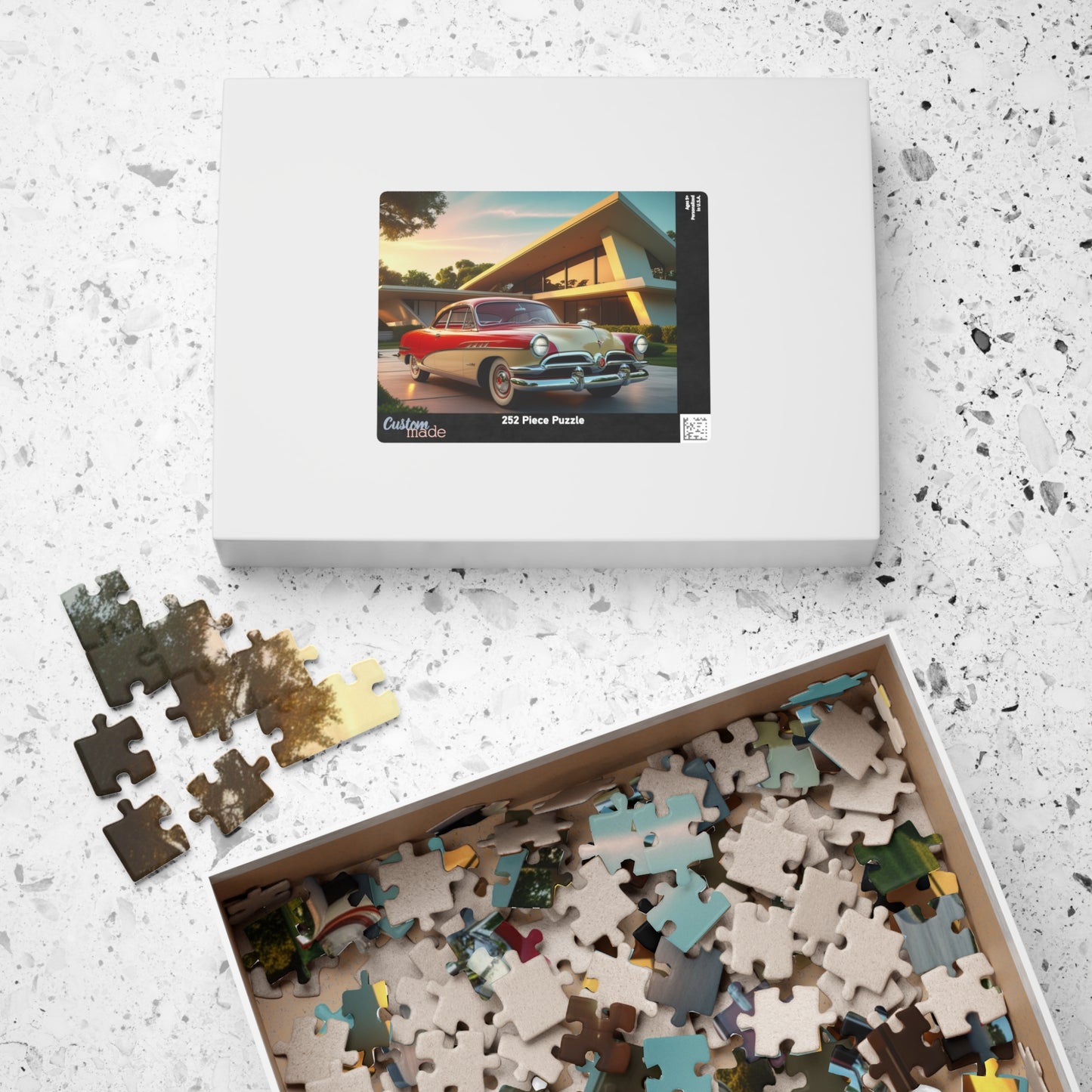 Vintage Car Jigsaw Puzzle, 1953 Manhattan, Classic Automobile Art Puzzle The Puzzle Chest
