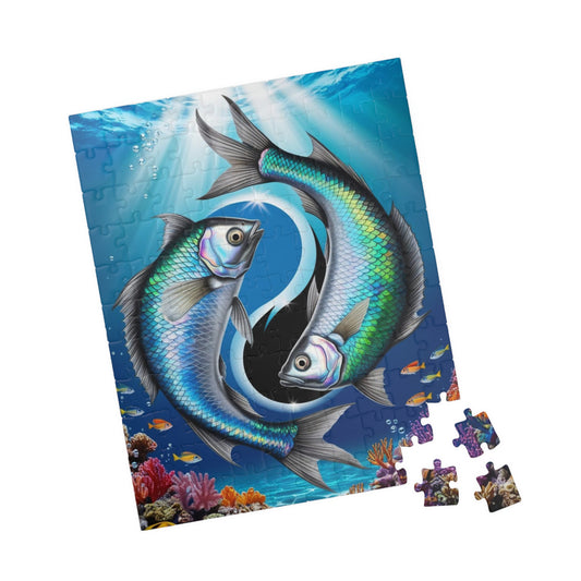 Ying Yang Fish Puzzle, 110-1014 Piece Pisces Zodiac Sign Jigsaw, Mindfulness Activity Gift for Fish Lovers, Family Game Night, Brain Teaser Puzzle The Puzzle Chest