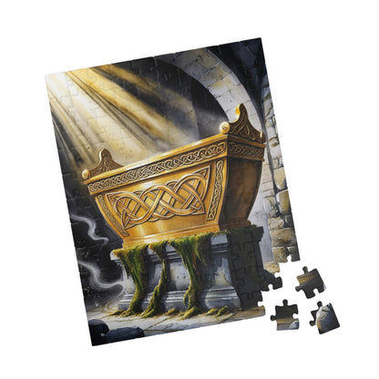 Religious Puzzle, Golden Ark Intricate Pattern Design, 520-Piece Jigsaw, Christian Home Decor, Divine Light Beam Art, Faith Based Gift Puzzle The Puzzle Chest