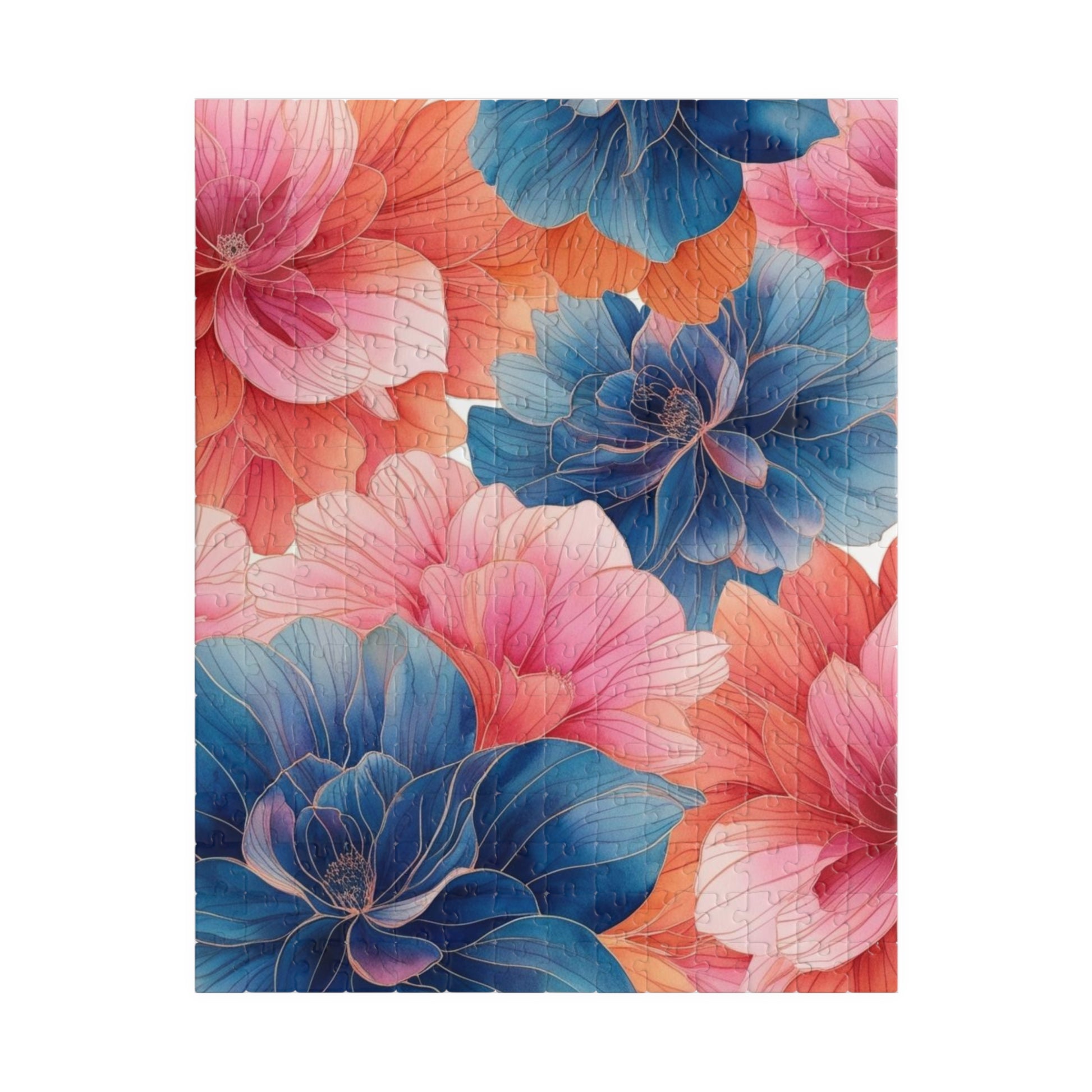 Floral Puzzle - Vibrant Flower Artwork, Jigsaw Puzzle, Home Entertainment, Friend Gift for Flower Lover, Family Fun Activity, Relaxing Hobby 252 pcs (Vertical) Puzzle The Puzzle Chest