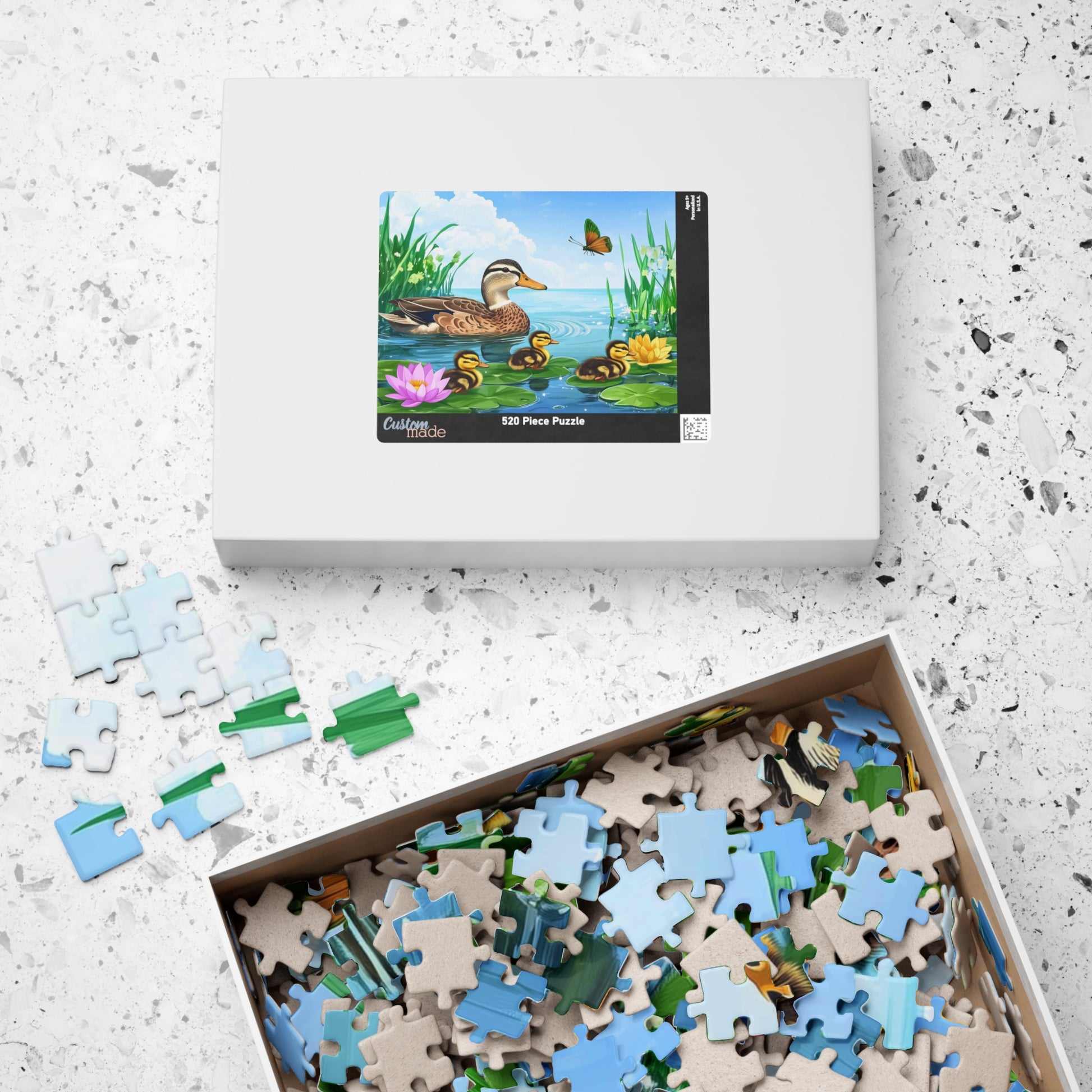 Mother Duck and Ducklings Puzzle | Scenic Pond Animal Jigsaw Game Puzzle The Puzzle Chest