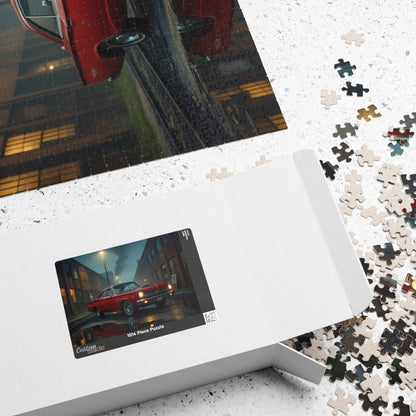 Vintage Car Puzzle - Classic Red 1960 Fury, Nostalgic Jigsaw for Retro Car Lover Puzzle The Puzzle Chest