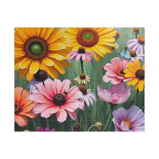 Floral Delight Jigsaw Puzzle - 110-1014 Piece | Perfect Gift for Nature Lover, Home Entertainment, Mindfulness Activity, Indoor Game 110 pcs (Horizontal) Puzzle The Puzzle Chest