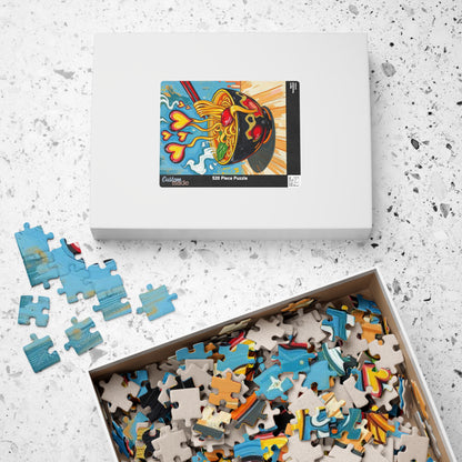 Heartfelt Noodle Puzzle, 110-1014 Piece Pop Art Jigsaw Puzzle for Fun Family Game, Cozy Night In, Unique Gift Idea for Holiday Birthday Puzzle The Puzzle Chest