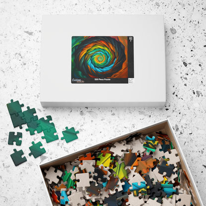Colorful Abstract Spiral Jigsaw Puzzle, Vibrant Art Gift for Adult Puzzle Lovers, Home Entertainment, Thoughtful Gift, Brain Teaser Fun Puzzle The Puzzle Chest