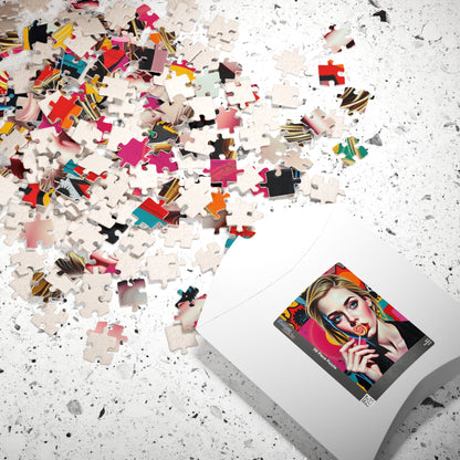 Colorful Pop Art Puzzle - Engaging Woman Portrait Jigsaw for Art Lovers, Family Game Night, Unique Gifts, Home Entertainment, Stress Relief Puzzle The Puzzle Chest