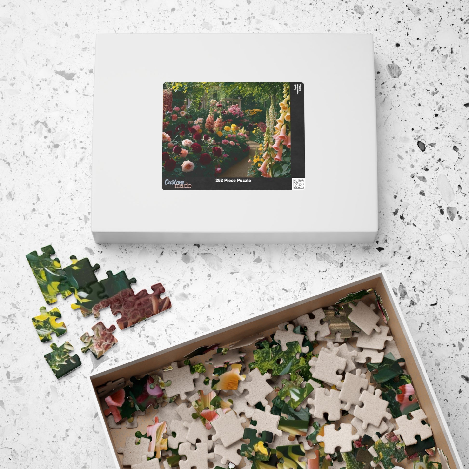 Garden Floral Puzzle, Relaxing Nature Scene, 110, 252, 520, 1014-piece Flower Adult Jigsaw Game, Family Fun, Gifts, Gardening Enthusiasts Puzzle The Puzzle Chest
