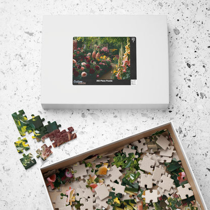 Garden Floral Puzzle, Relaxing Nature Scene, 110, 252, 520, 1014-piece Flower Adult Jigsaw Game, Family Fun, Gifts, Gardening Enthusiasts Puzzle The Puzzle Chest