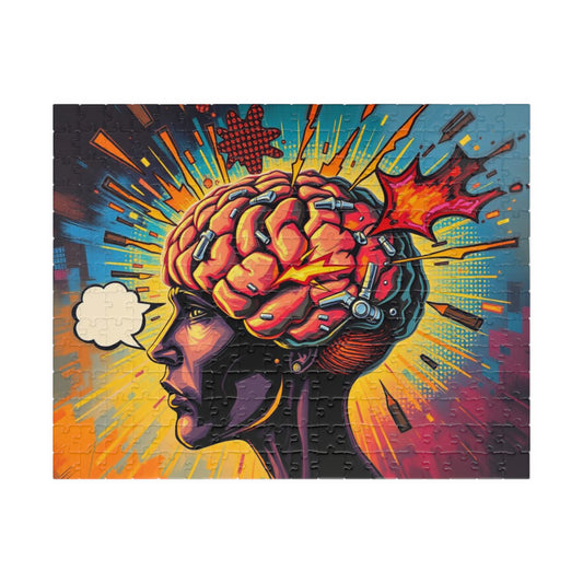 Creative Brain Puzzle - Pop Art Brainstorming Design, Perfect Gift for Puzzle Lovers, Meditation, Family Game Night, Mindfulness Activity 252 pcs (Horizontal) Puzzle The Puzzle Chest