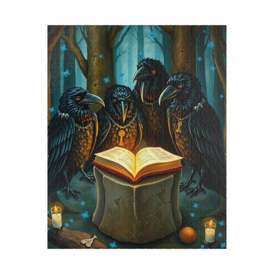 Mystical Raven Puzzle - Enchanting 110, 252, 520, 1014-piece Jigsaw Dark Fantasy Art Creative Birthday or Holiday Gift for Puzzle Lovers