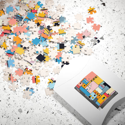 Colorful Abstract Jigsaw Puzzle - Urban Scene | Fun Activity for Family Game Night, Home Entertainment, Gift for Puzzle Lovers, or Holidays Puzzle The Puzzle Chest