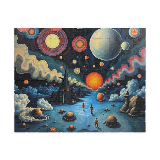 Cosmic Adventure Puzzle | Space Art Jigsaw for Adults | Relaxing Activity, Gift for Fantasy Lover Puzzle Enthusiast, Family Fun 110 pcs (Horizontal) Puzzle The Puzzle Chest