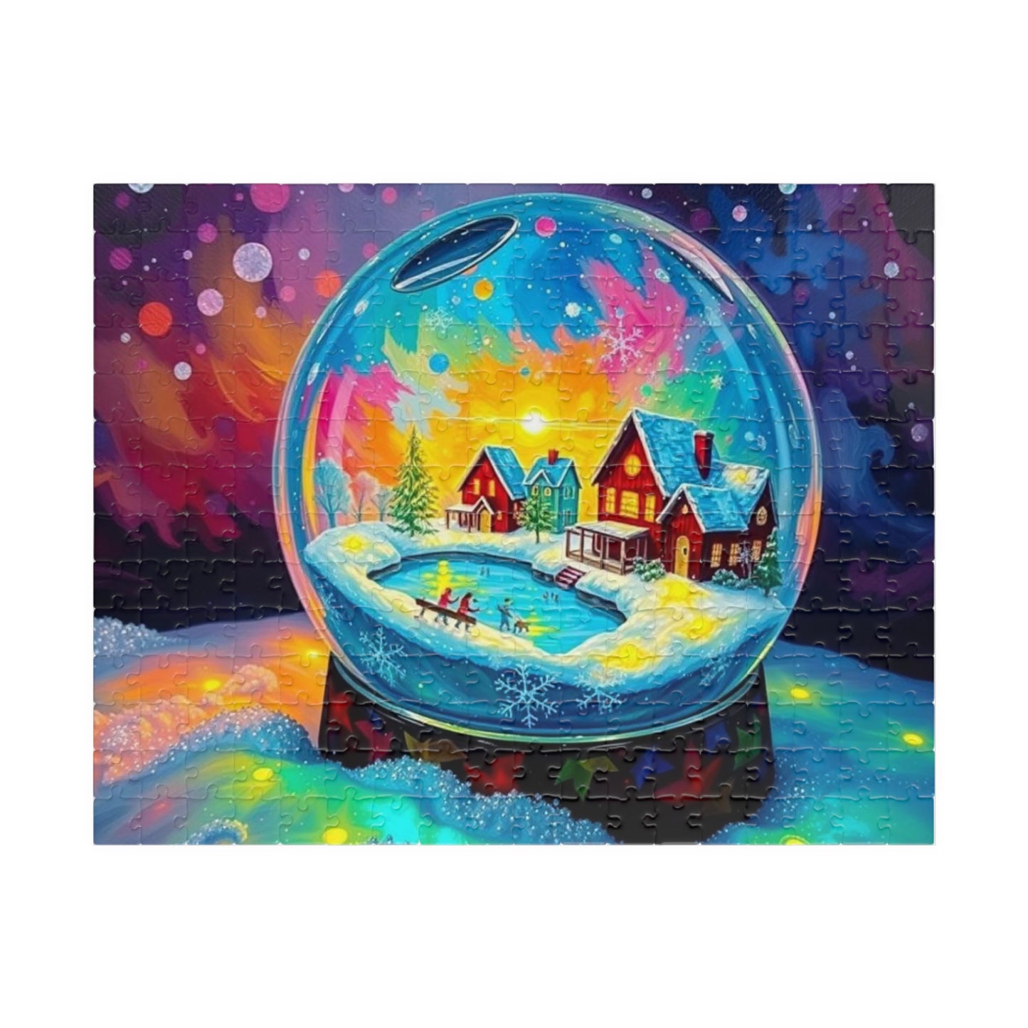 Snow Globe World Jigsaw Puzzle, Winter Gift for Family Game Night, Holiday Fun, or Cozy Nights In, Seasonal Brain Teaser 110-1014 Pieces