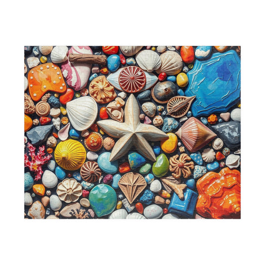 Coastal Keepsakes Jigsaw Puzzle - Seaside Treasure Summer Collage, Ocean-Themed Gift for Beach Lover, Friends, Family Game Brain Teaser 520 pcs (Horizontal) Puzzle The Puzzle Chest