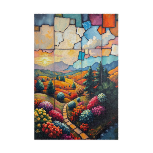 Chromatic Vale Landscape Puzzle, 110-1014 Piece Adult Jigsaw, Scenic Nature Art, Gift for Puzzle Lover, Mindfulness Activity, Brain Teaser