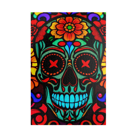 Colorful Skull Puzzle - Vibrant 110, 252, 520, 1014-piece Jigsaw Game, Gift for Puzzle Lovers, Home Decor, Unique Artwork, Fun Activity