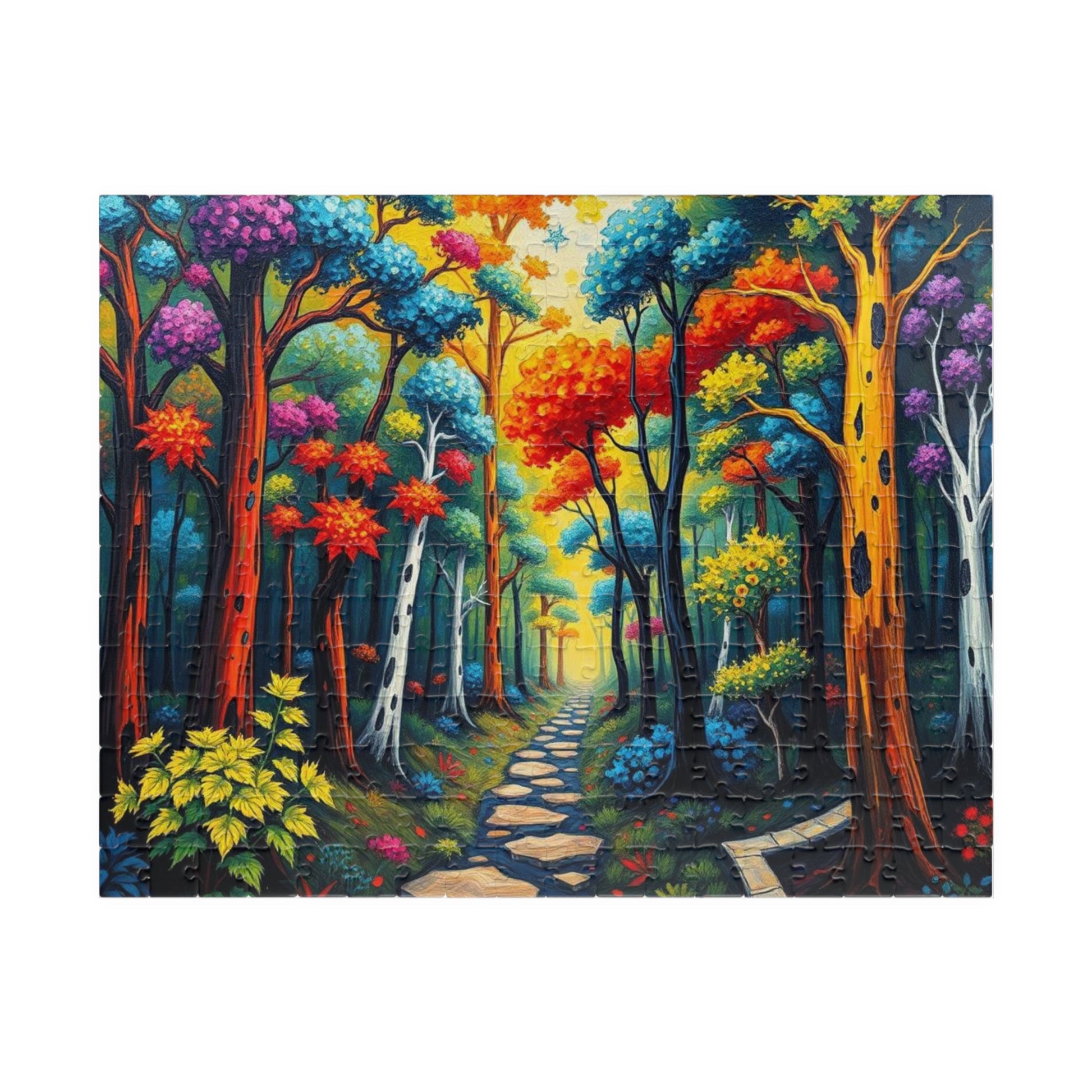 Colorful Forest Puzzle Jigsaw Game for Relaxation and Fun, Gift for Nature Lovers, Family Activity, 110, 252, 520, 1014-piece Brain Teaser 252 pcs (Horizontal) Puzzle The Puzzle Chest