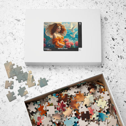 Aphrodite Jigsaw Puzzle Featuring Seashells Doves and Roses, Gift for Art Lovers, Relaxing Activity, Home Entertainment, Birthday Present Puzzle The Puzzle Chest