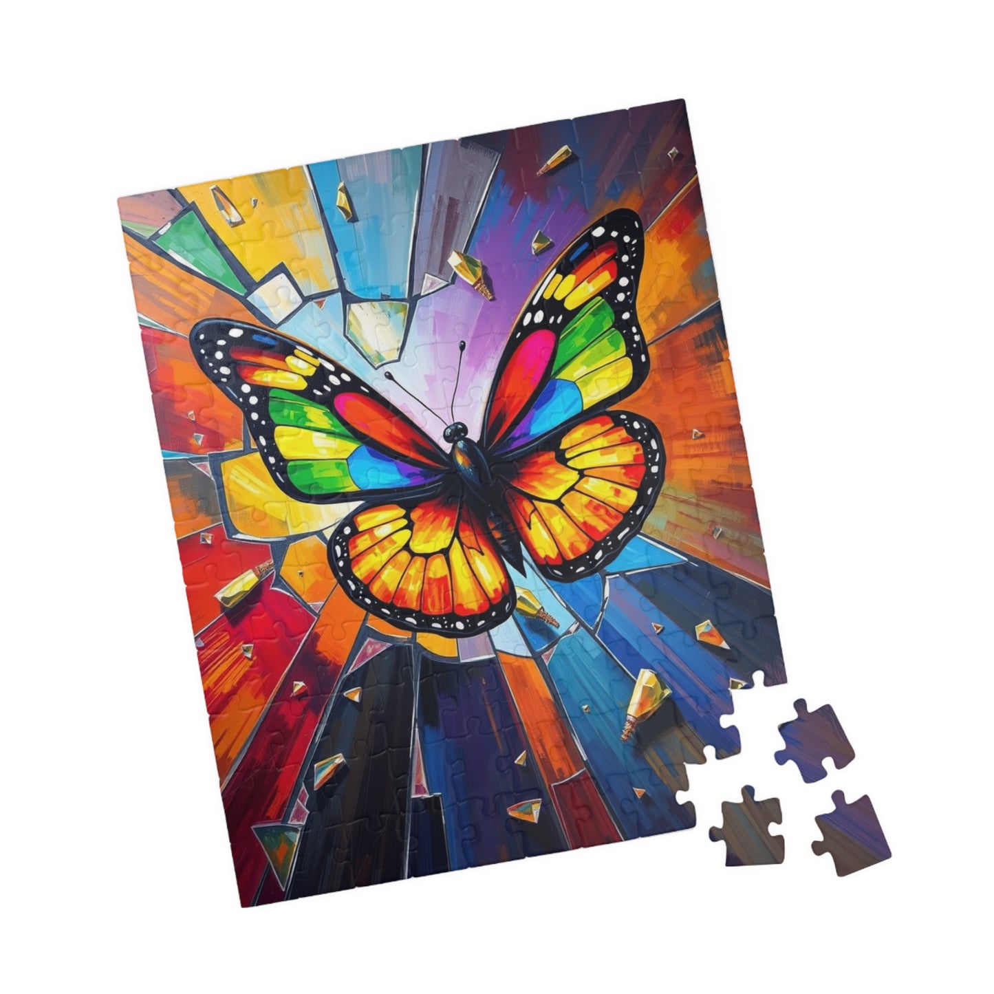Colorful Butterfly Jigsaw Puzzle - 110, 252, 520, 1014-Piece, Stress Relief Game, Fun Family or Solo Activity, Home Entertainment Gift Idea