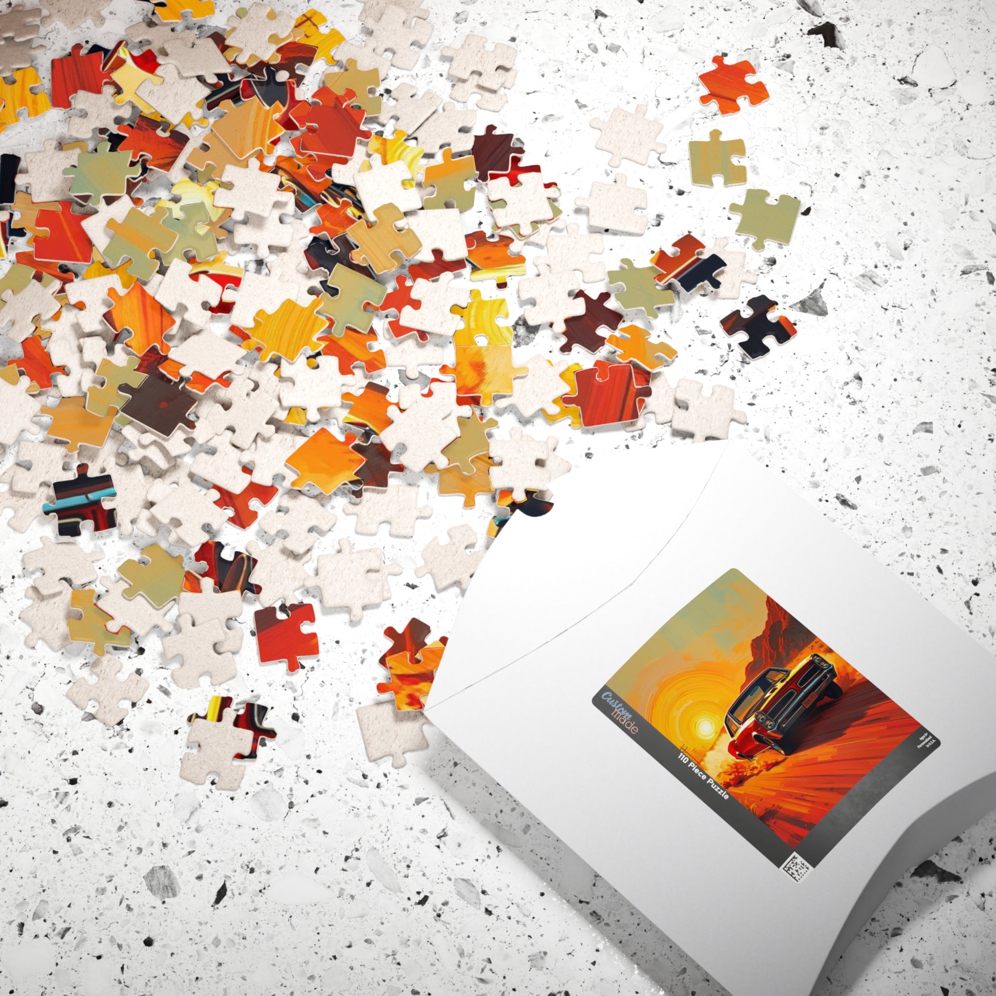 Retro Car Puzzle - Classic 1966 GTO Jigsaw Game, Vintage Artwork, Auto Lover Gift, Family Game Night, Home Entertainment, Car Enthusiast Puzzle The Puzzle Chest