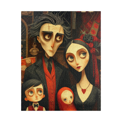 Macabre Victorian Family Puzzle - Gothic Portrait Jigsaw, Dark Fantasy Aesthetic and Pale Characters, Hauntingly Elegant Family Puzzle The Puzzle Chest