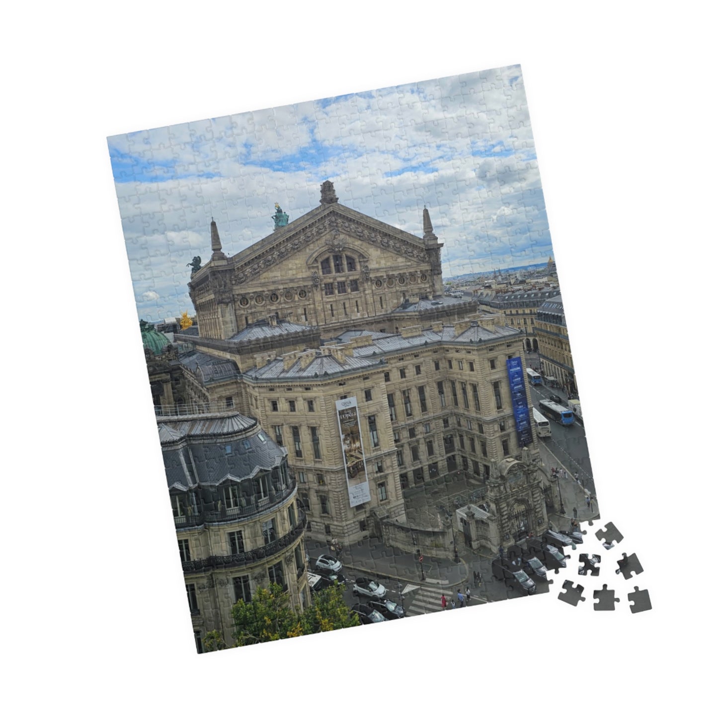 Palais Garnier Courtyard Jigsaw Puzzle - Opera House Paris France, French Architecture, Realistic Historical Landmark 520 pcs (Vertical) Puzzle The Puzzle Chest