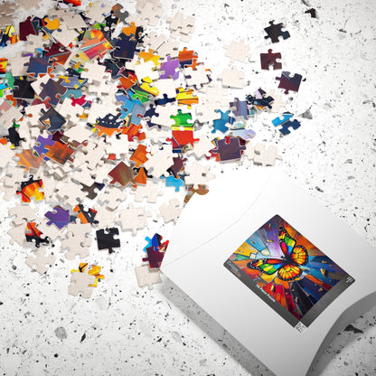 Colorful Butterfly Jigsaw Puzzle - 110, 252, 520, 1014-Piece, Stress Relief Game, Fun Family or Solo Activity, Home Entertainment Gift Idea