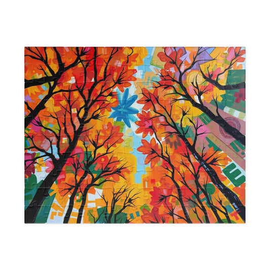 Autumn Forest Puzzle | 110-1014 pieces | Fall Decor, Family Activity, Home Gift, Nature Lover, Cozy Nights 110 pcs (Horizontal) Puzzle The Puzzle Chest