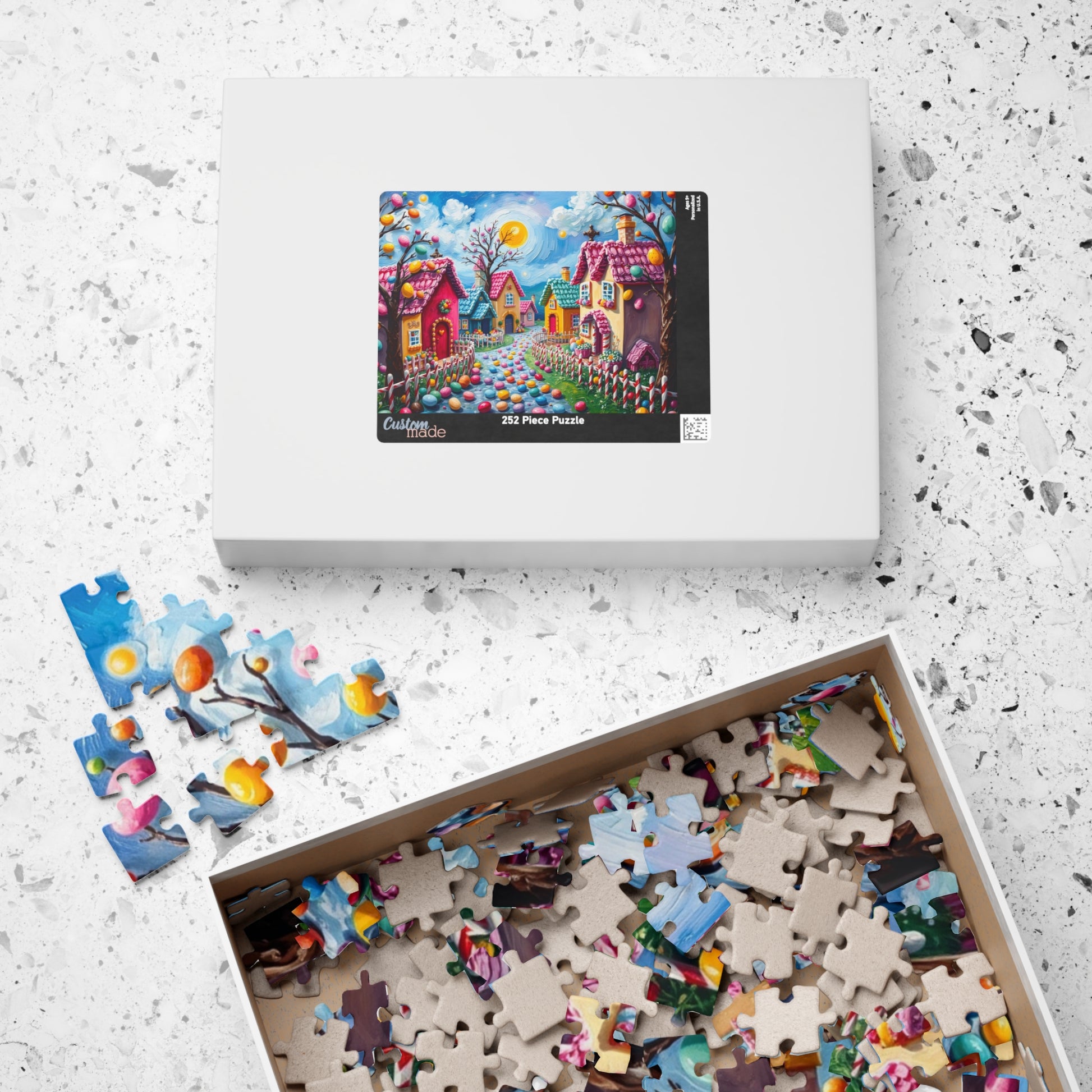 Candy Village Jigsaw Puzzle, Whimsical 110/252/520/1014-piece Easter Game for Adult Home Entertainment, Puzzle Lover Gift for Friends Puzzle The Puzzle Chest