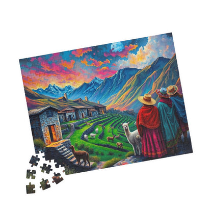 Andean Village in Peru Puzzle Jigsaw Game - Mountain View, Mindfulness Activity, Nature Lovers Gift for Friends, Family Activity Puzzle The Puzzle Chest