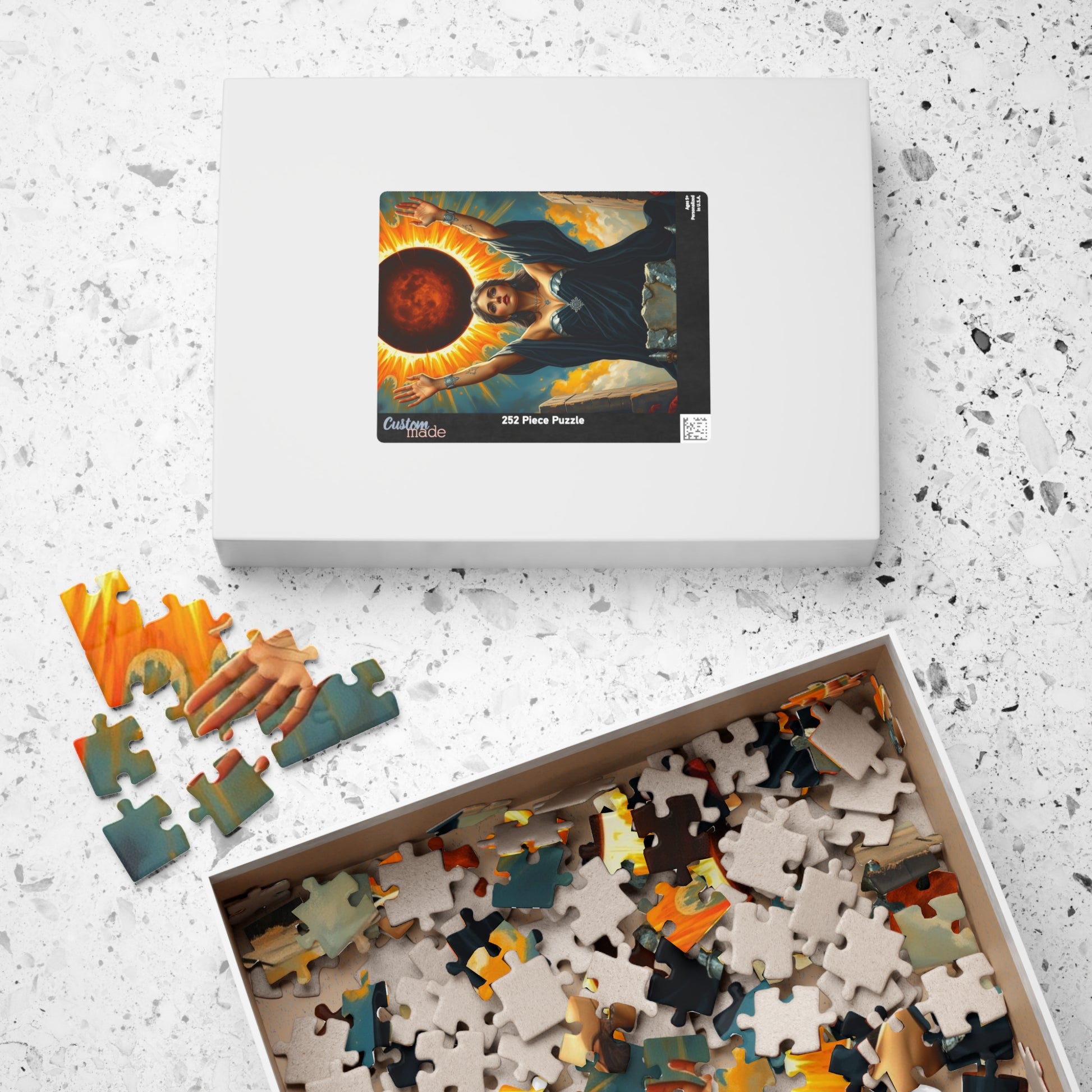 Mystical Solar Eclipse Puzzle | Powerful Sorceress Adult Jigsaw Game | Perfect for Gift, Family or Solo Fun, Nighttime Vibes, Introspection The Puzzle Chest