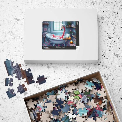 Flamingo Puzzle - 110, 252, 520, 1014-piece, Spa Vibes, Holiday Birthday Gift for Flamingo Lovers, Family Activity, Home Decor, Puzzle Night