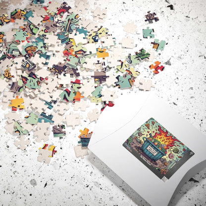 Funny Healthy Eating Jigsaw Puzzle - Dumpster Fire Meme, Family Game Night or Solo Fun, Holiday Birthday Gift, Brain Teaser Puzzle The Puzzle Chest