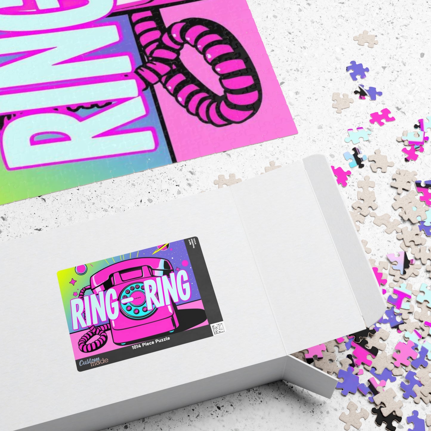 Retro Phone Puzzle - Pop Art Jigsaw Game for Family Fun, Ring-Ring Design, Perfect Birthday Holiday Gift for Friends Home Entertainment Puzzle The Puzzle Chest