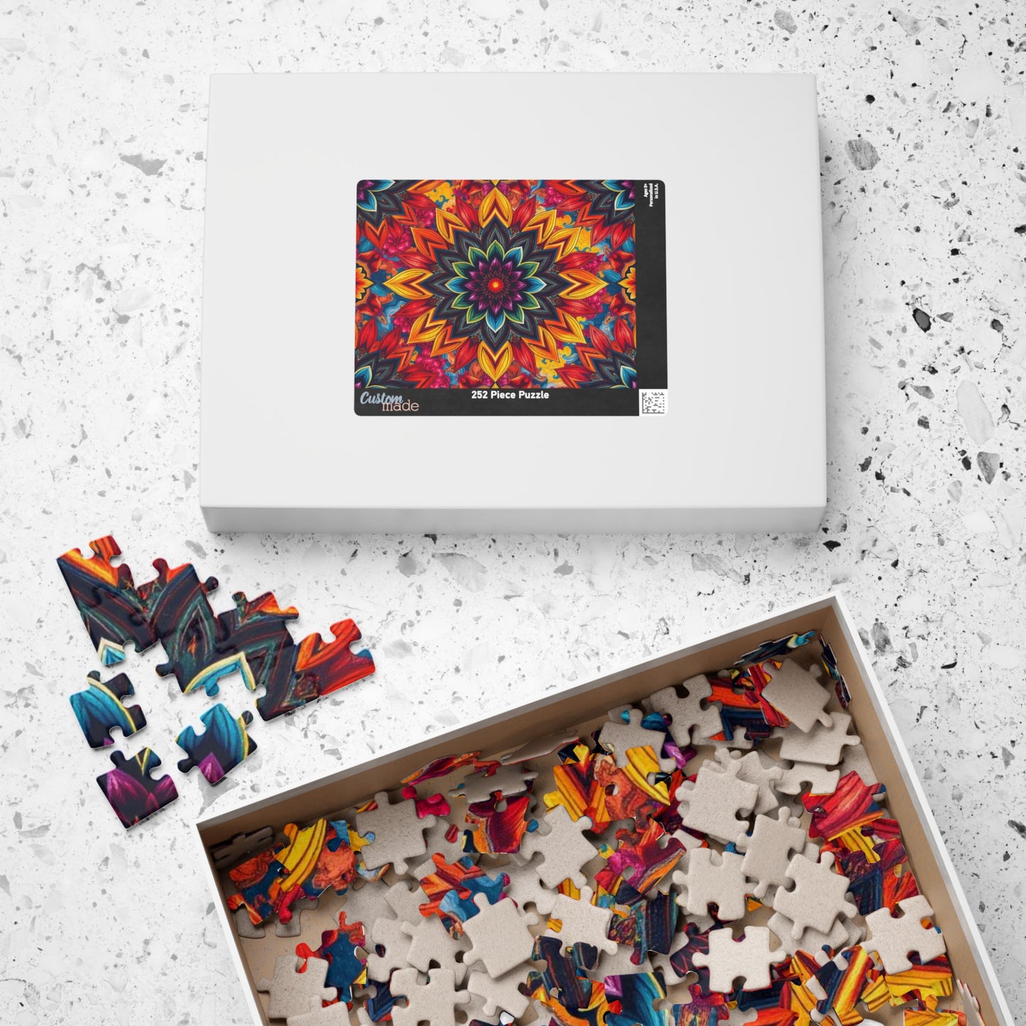 Vibrant Mandala Puzzle - Colorful Abstract Jigsaw Game Puzzle The Puzzle Chest