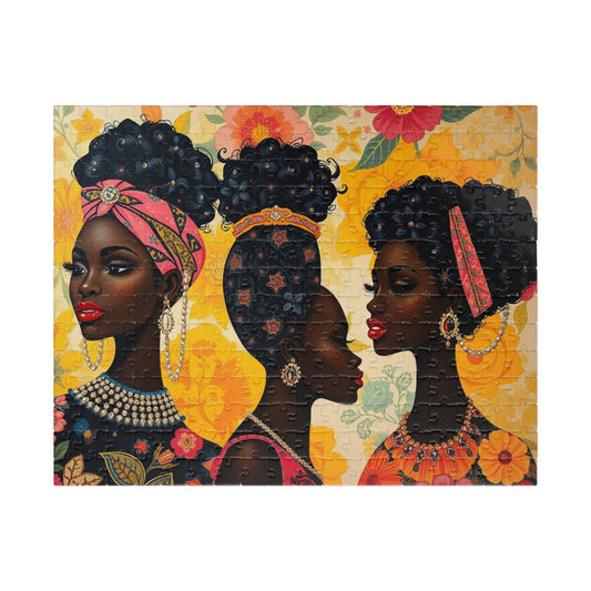 African Heritage Puzzle, African American Woman Empowering Wall Art, Afrocentric Mindful Family Activity, Perfect Gift for Birthday, Holiday