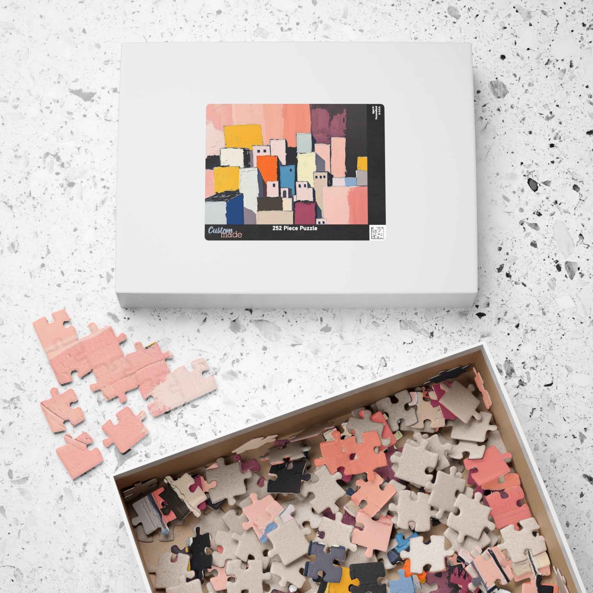 Abstract Cityscape Jigsaw Puzzle - Artistic Puzzle for Relaxation, Home Entertainment, Gift for Adults, Family Fun, Unique Art Experience Puzzle The Puzzle Chest