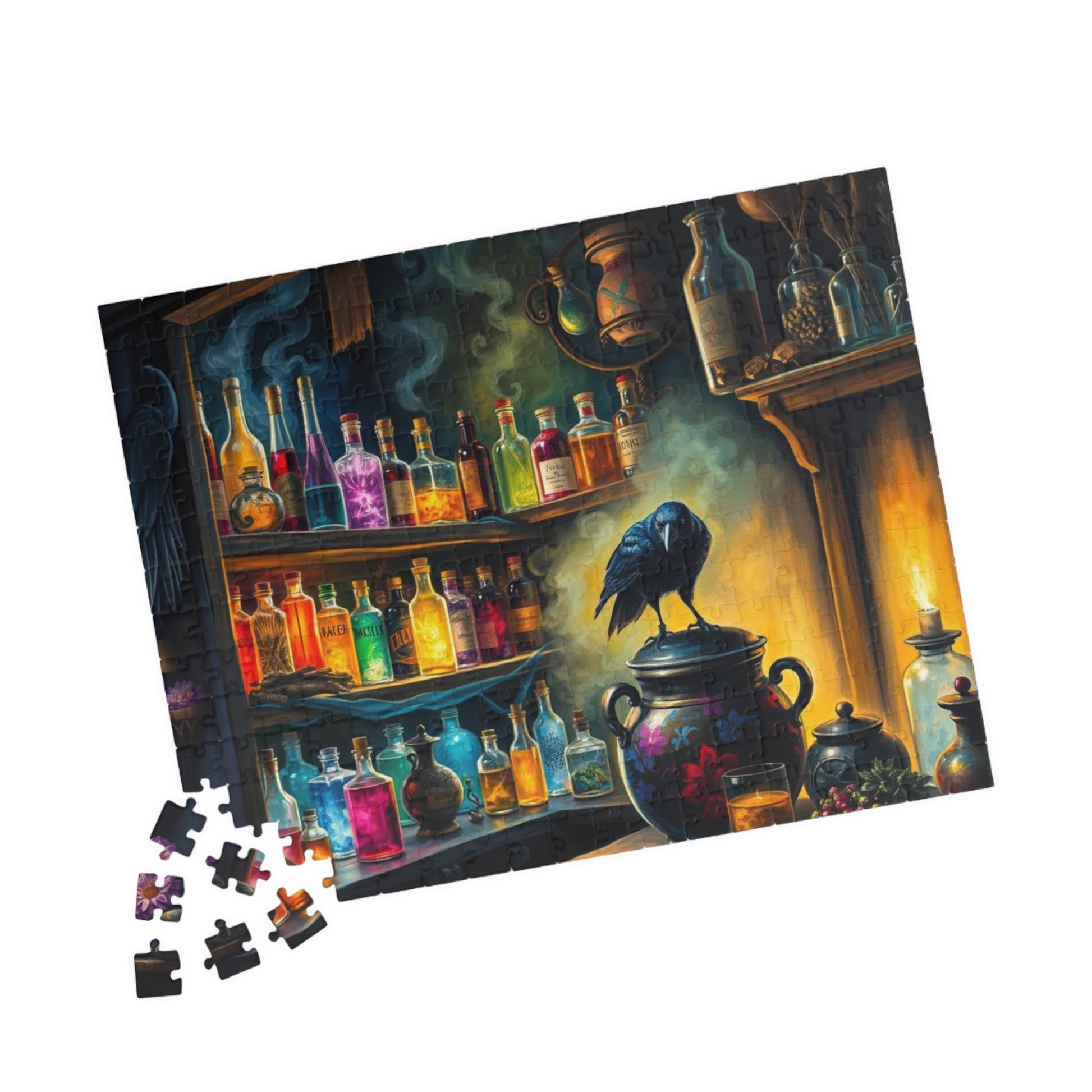 Mystical Potion Puzzle, Enchanting Jigsaw for Adults, Cozy Game Night Entertainment, Halloween Gift, Home Decor, Creative Activity The Puzzle Chest