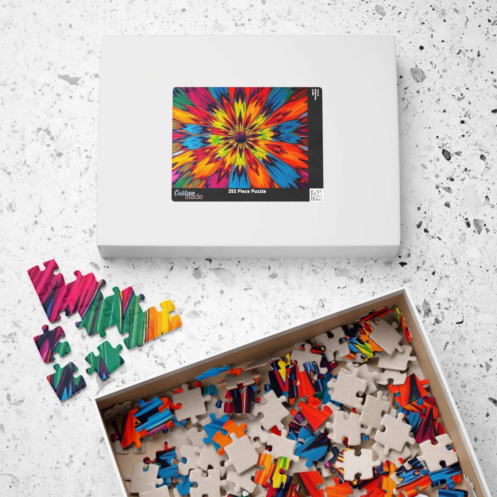 Colorful Floral Abstract Jigsaw Puzzle Game for Family or Solo Fun Puzzle The Puzzle Chest