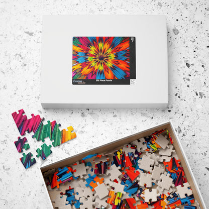 Colorful Floral Abstract Jigsaw Puzzle Game, Fun Family Game, Gift for Friend, Perfect for Parties and Celebrations, Mindful Activity Puzzle The Puzzle Chest