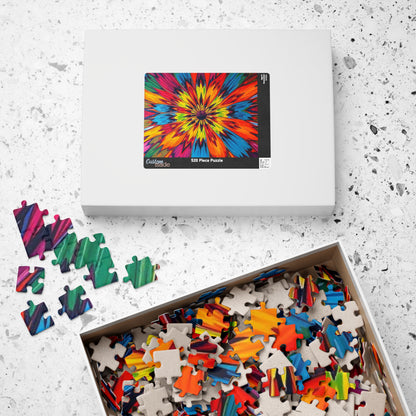 Colorful Floral Abstract Jigsaw Puzzle Game, Fun Family Game, Gift for Friend, Perfect for Parties and Celebrations, Mindful Activity Puzzle The Puzzle Chest