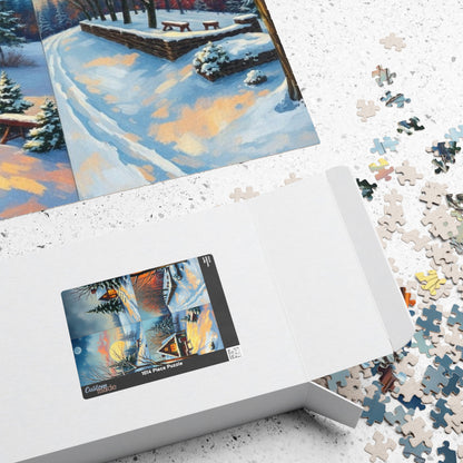Puzzle, Winter Scene Jigsaw, Four-Quadrant Collage, 110-1014 pieces, Christmas Gift, Snowy Decor, Holiday Puzzle, Family Fun Activity, Puzzle The Puzzle Chest