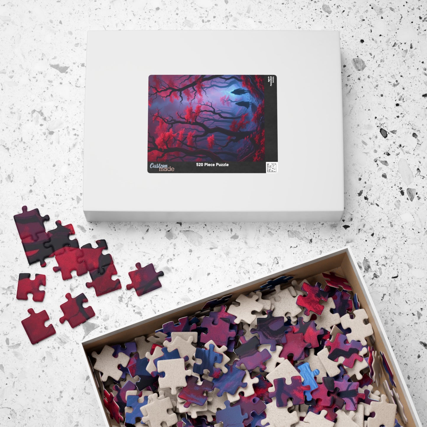 Gothic Puzzle, Dark Forest Jigsaw, 110-1014 Piece, Ghostly Figure, Halloween Fun Activity, Spooky Mystery Game, Challenging Puzzle Puzzle The Puzzle Chest