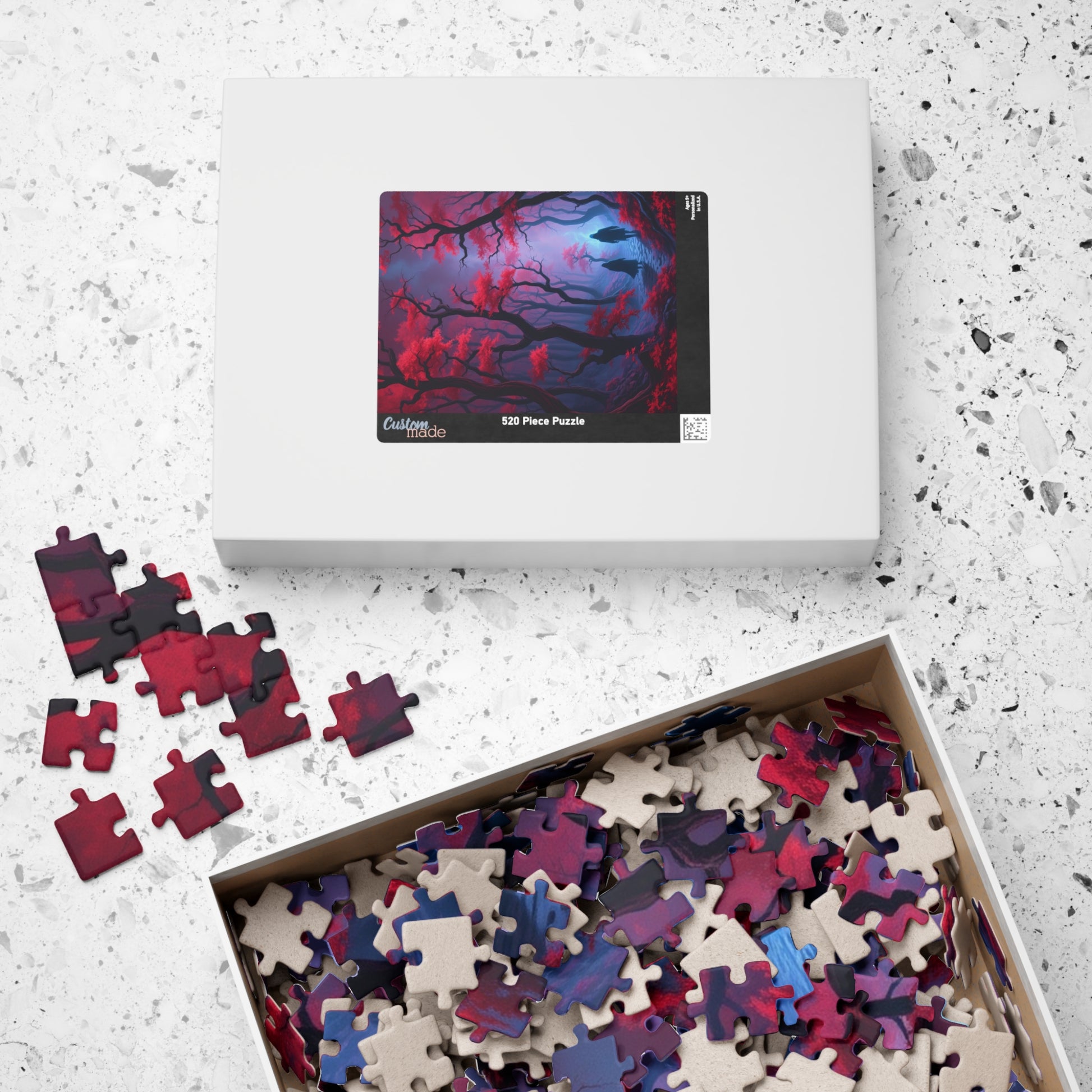 Gothic Puzzle, Dark Forest Jigsaw, 110-1014 Piece, Ghostly Figure, Halloween Fun Activity, Spooky Mystery Game, Challenging Puzzle Puzzle The Puzzle Chest