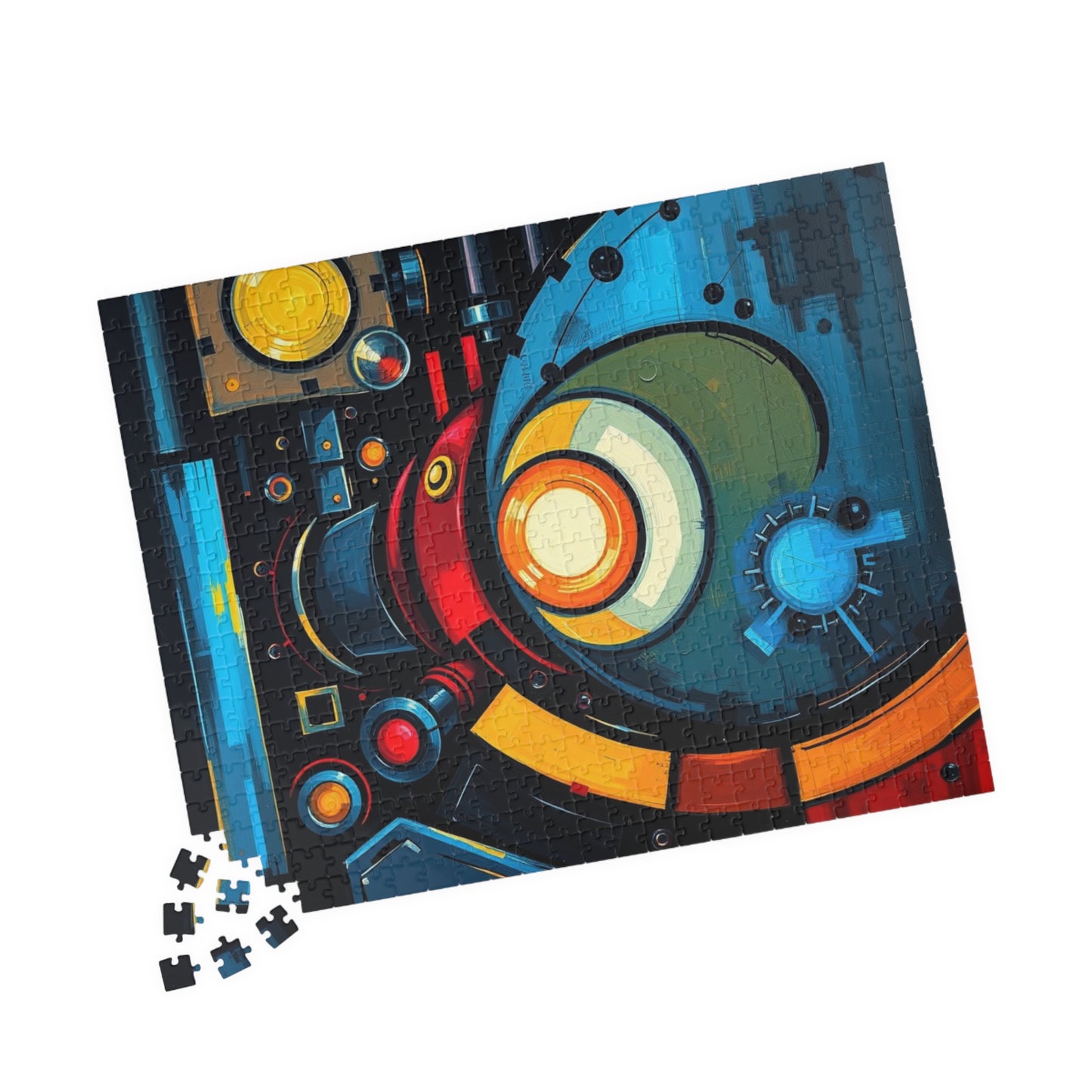 Vibrant Abstract Puzzle, Fun Family Jigsaw Game, Unique Gift for Art Lover Puzzle The Puzzle Chest