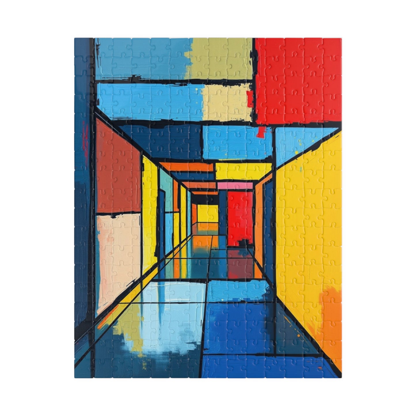 Colorful Abstract Art Puzzle - Geometric Shapes Jigsaw Game 252 pcs (Vertical) Puzzle The Puzzle Chest